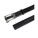 Men's Faux Leather Inlay Track Belt