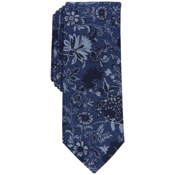 Men's Floral Skinny Tie