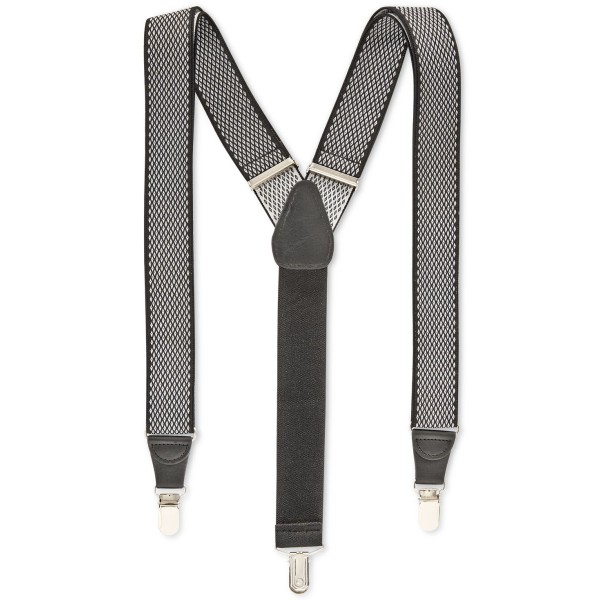 Men's Diamond Print Suspenders