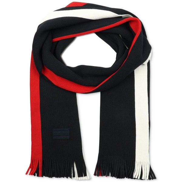 Men's Striped Fringe Scarf