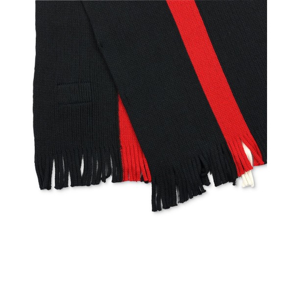 Men's Striped Fringe Scarf