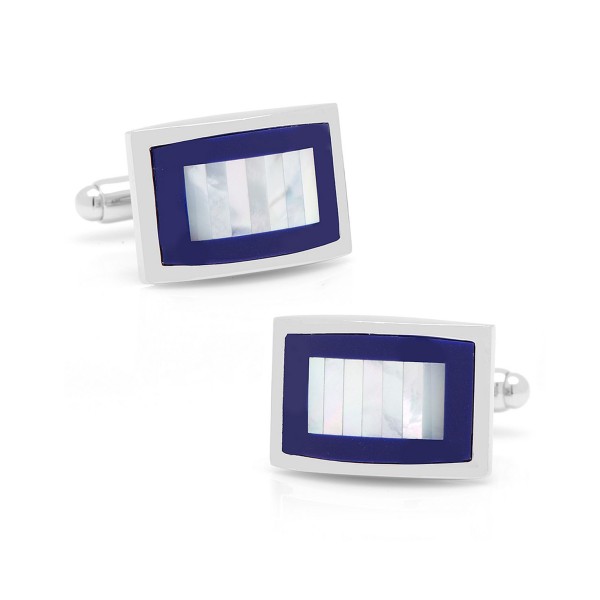 Mother of Pearl and Lapis Key Cuff Links