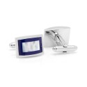 Mother of Pearl and Lapis Key Cuff Links