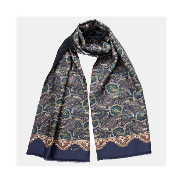 Luxurious Wool-Backed Silk Men's Scarf