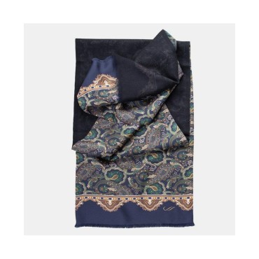 Luxurious Wool-Backed Silk Men's Scarf Luxurious Wool-Backe...