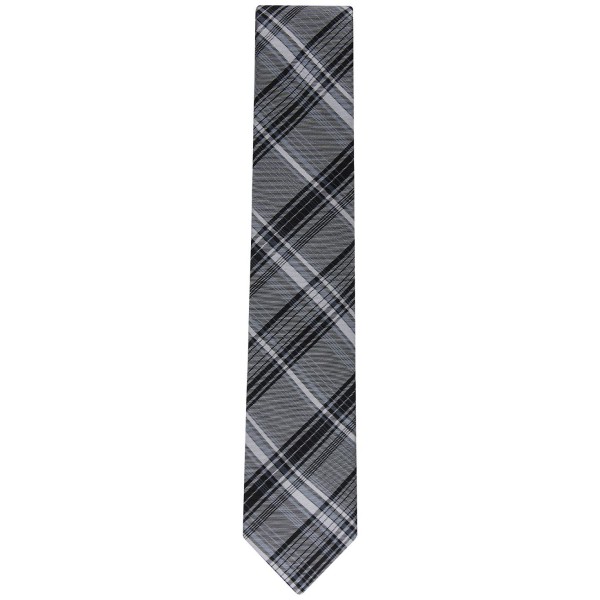 Men's Contrast Stripe Plaid Tie