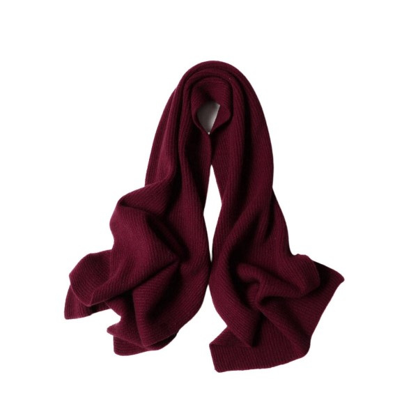 Unisex Ribbed Cashmere Scarf