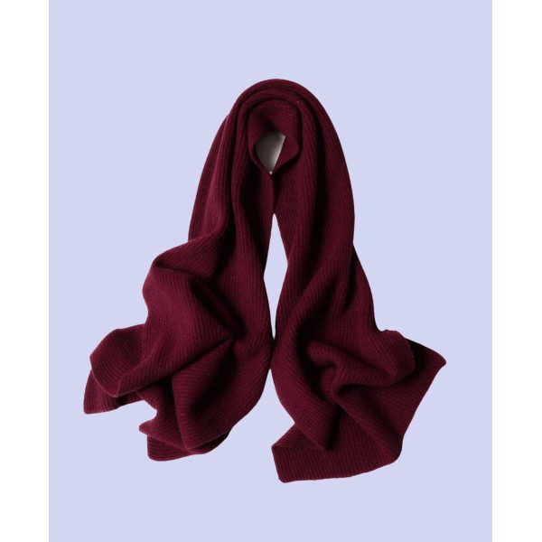 Unisex Ribbed Cashmere Scarf