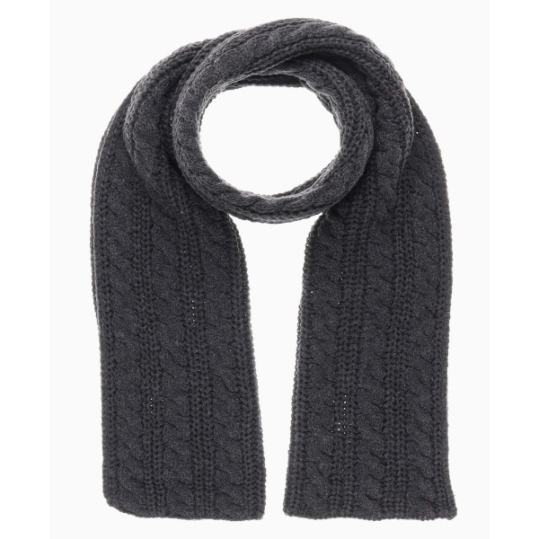 Men's Solid Cable Knit Scarf