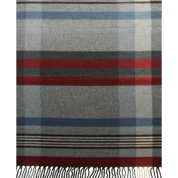 Men's Cashmink Stripe Plaid Scarf