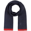 Men's Rubber Flag Patch Tipped Rib Scarf