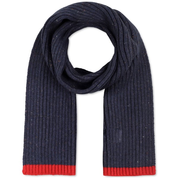 Men's Rubber Flag Patch Tipped Rib Scarf