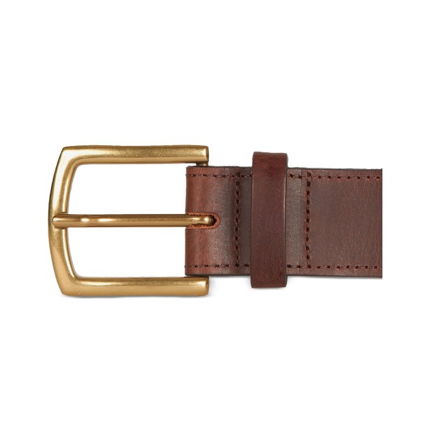 Men's Leather Belt with Signature Tartan Piped Panel