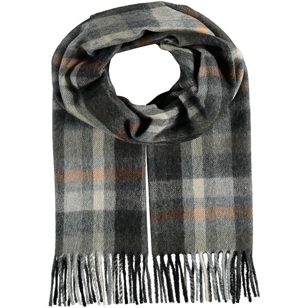 Cozy Men's Wool Blend Check Scarf