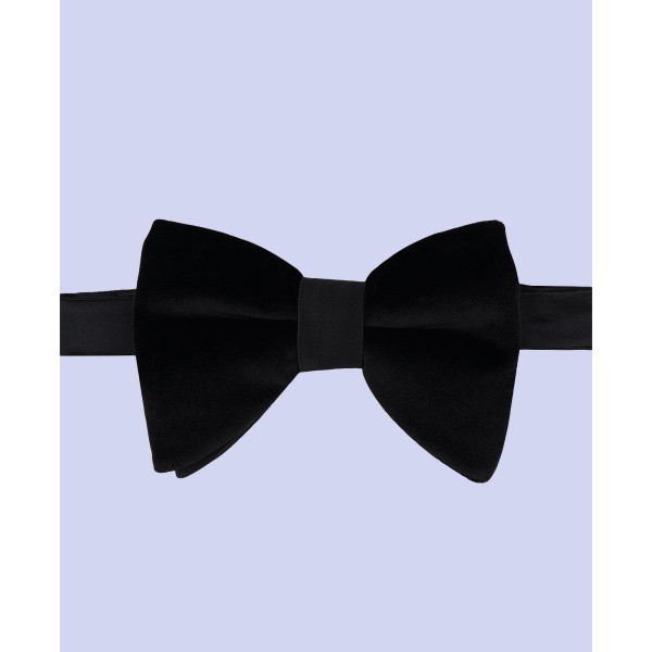 Men's Oversized Velvet Solid Bow Tie