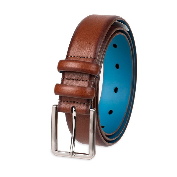 Men's Feather Edge Leather Dress Belt