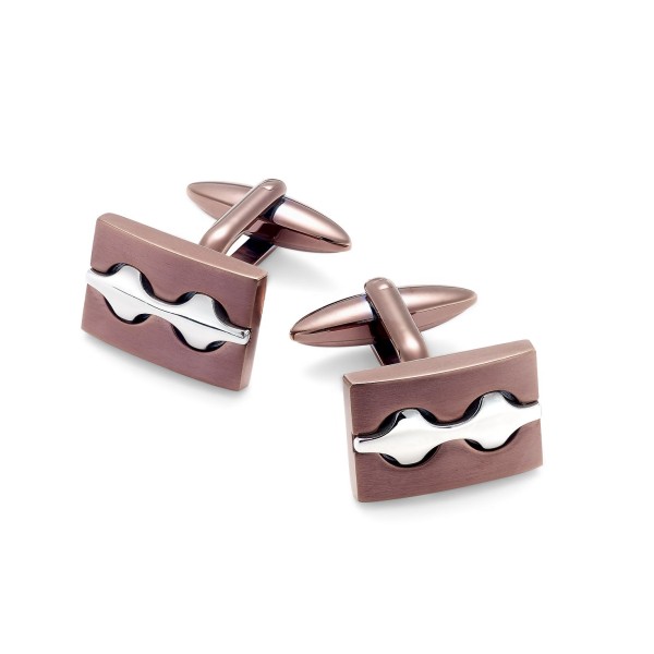 Men's Two-Tone Decorative Cuff Links