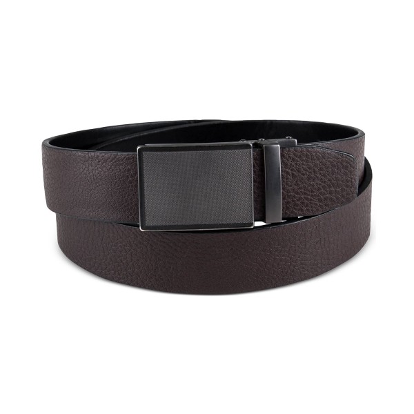 Men's Plaque Buckle Track Lock Belt