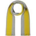 Men's Thick Wool Blend Side Stripe Logo Scarf